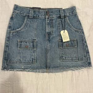 Icon Denim Mini Skirt with Pockets
